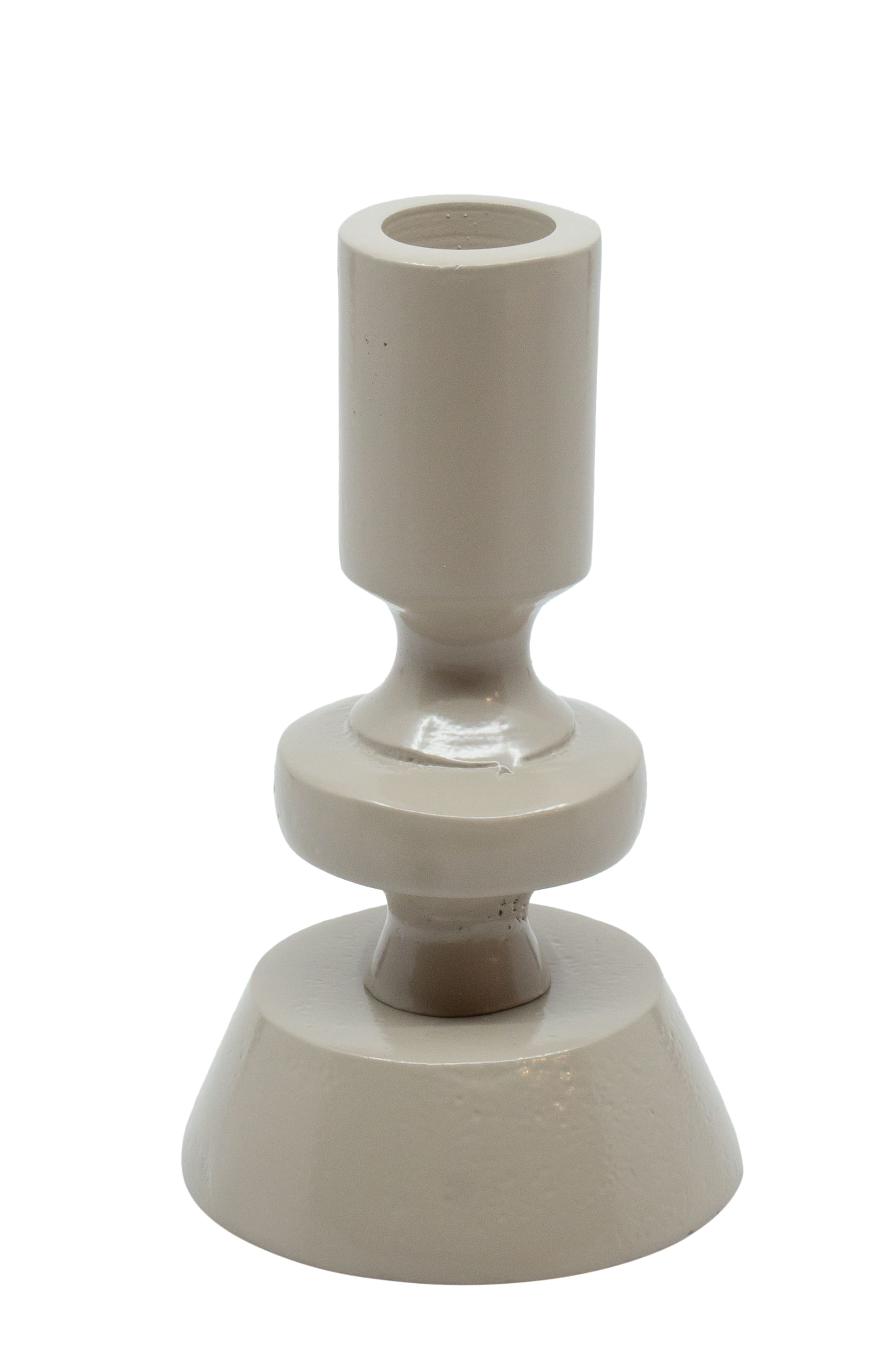 Kerzenständer Alu taupe 7x7x13cm