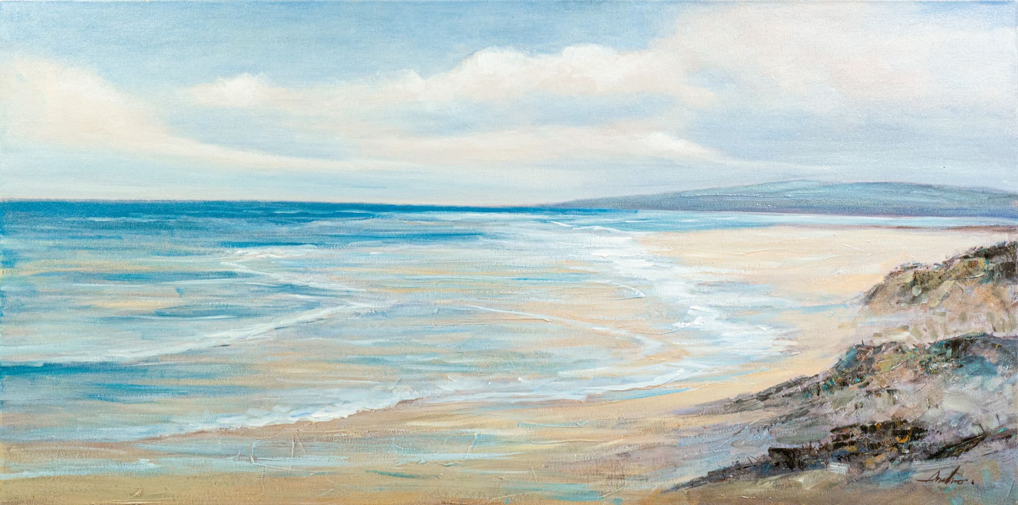 Ölbild Küstenlandschaft 140x70cm
