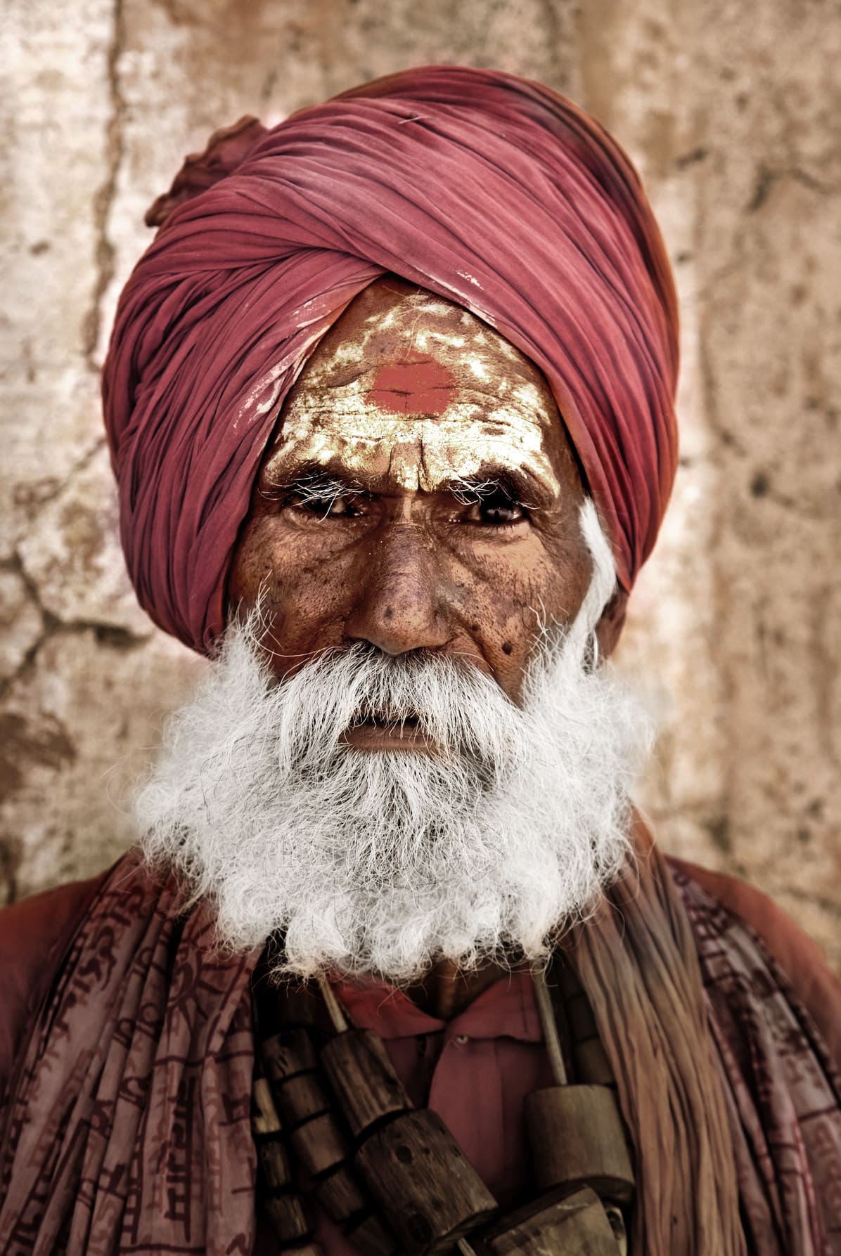 Glasbild Porträt Sikh 80x120x0,4cm