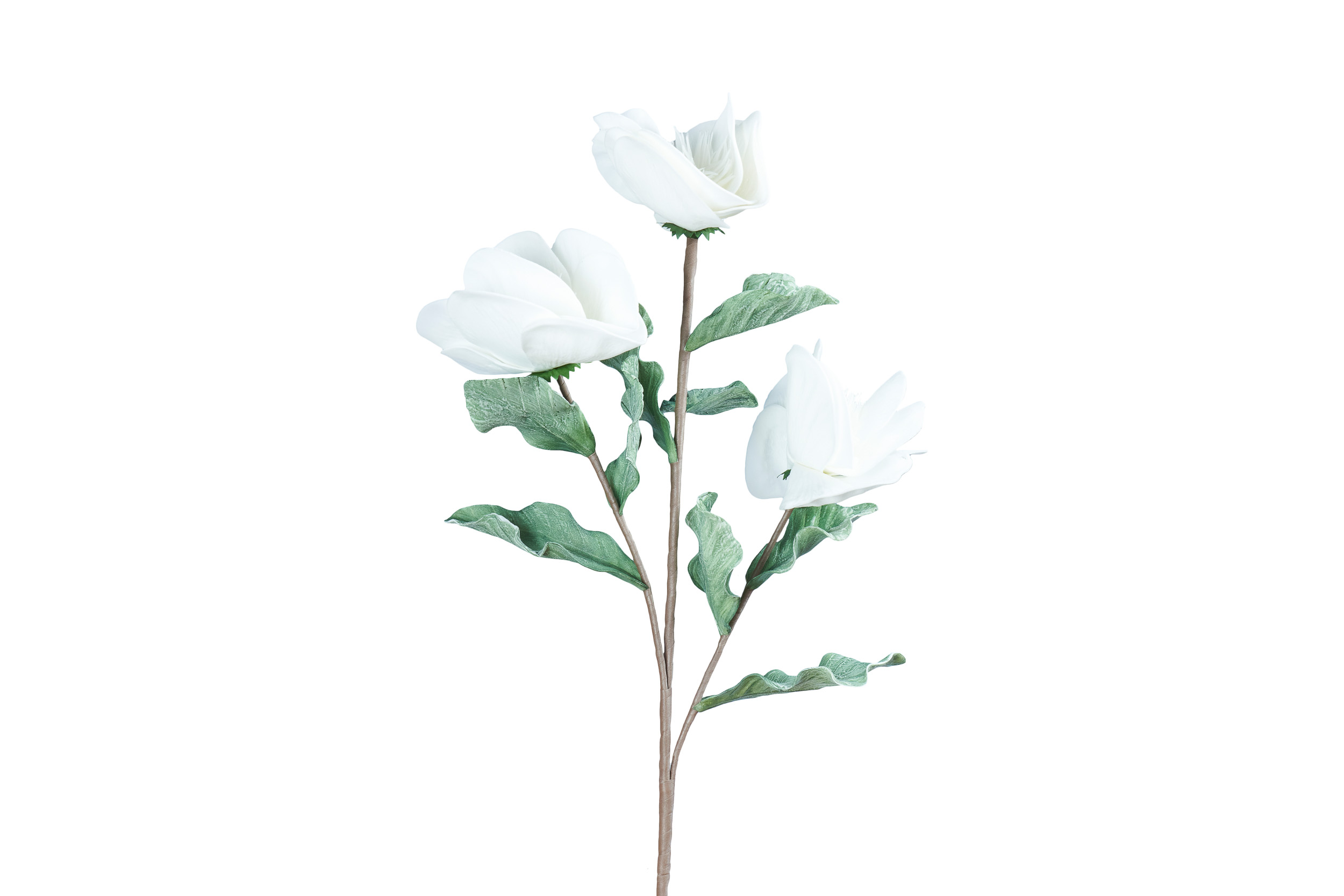 Kunstblume mit 3 Blüten weiß L=86cm GH6675 A01