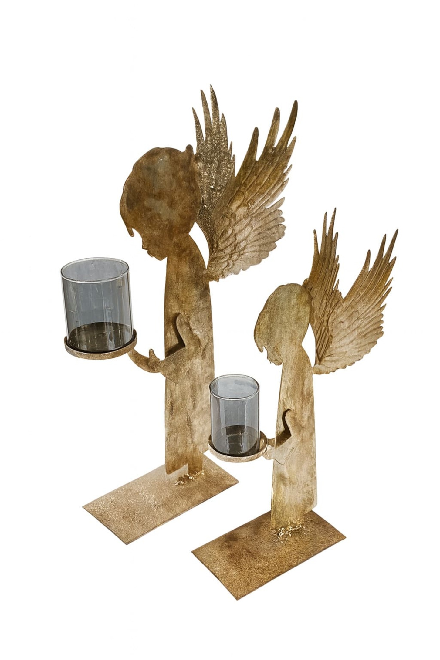 Aufsteller Engel Windlicht EisenGlas 26