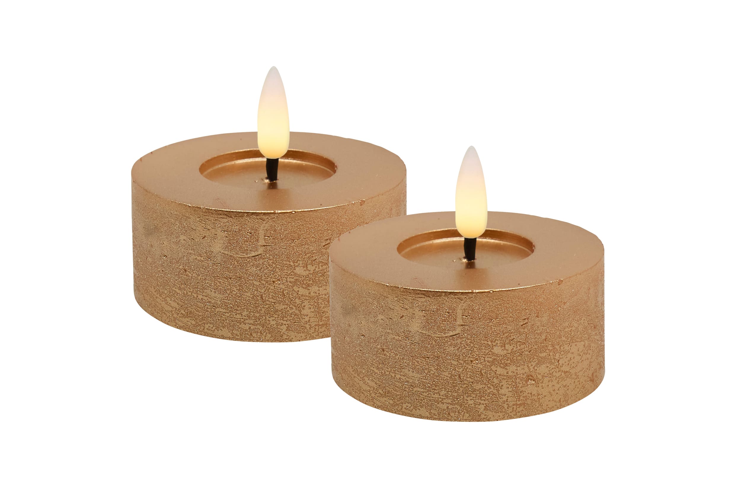 LED Teelicht Set copper metallic 6,8x3